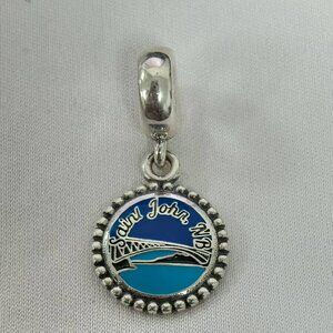 Pandora Saint John .NB Dangle Charm Pendant, S925 Silver Jewelry